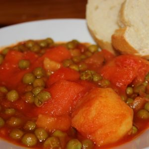 Greek Peas in Red Sauce