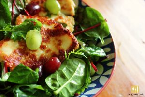 Halloumi and Grape Salad